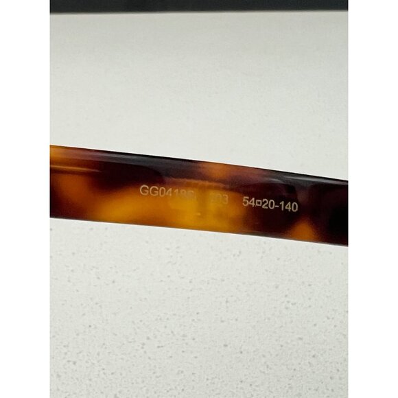 Gucci  GG0418S 003 Rectangular Acetate rhinestone brown Sunglasses -Spotted Turt - Picture 9 of 9